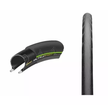 Покрышка велосипедная Continental Ultra Sport II, 700 x 23C, 23-622, черно-зеленый, 180TPI, Performance, 150123
