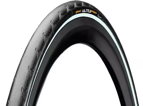 Покрышка велосипедная Continental ULTRA SPORT II, 700х23, черная/белый, 0150132