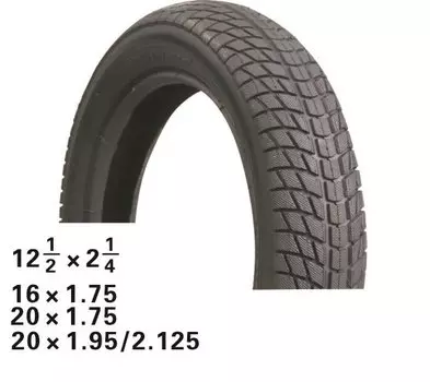 Покрышка велосипедная HOTA .255 x 55 низкий, черная, NEW, 09-500196