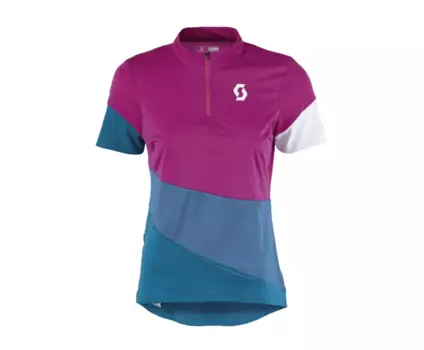 Велофутболка женская Scott Trail Flow festival purple/seaport blue, 241812-5062