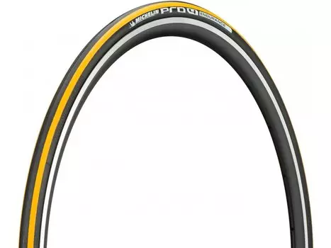 Покрышка велосипедная MICHELIN PRO4 ENDURANCE TS, 700Cx23, шоссе, фолдинг, желтый, MIC_094393