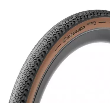 Покрышка велосипедная Pirelli Cinturato Gravel H 700x40, черно-коричневая, 3874505