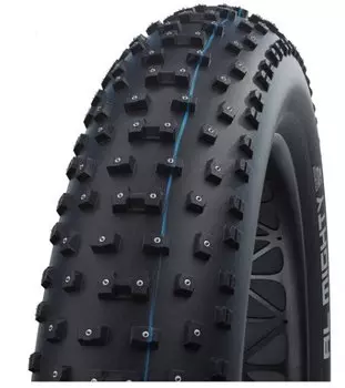 Покрышка велосипедная SCHWALBE, AL MIGHTY Evo, 26x4.80, FAT BIKE, кевлар, 328 металлических шипов, TLE 67 E, 05-11654265