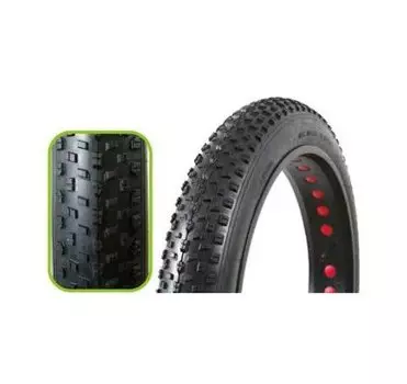 Покрышка велосипедная TRIX 20"х 4.00 (101-406) горная, 30 TPI, черная, TYTX-057-M