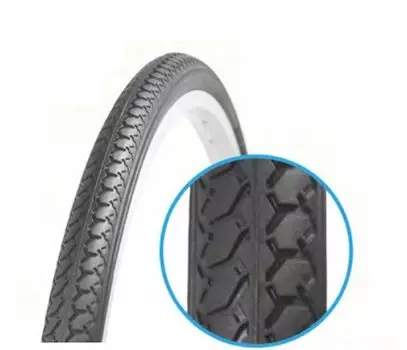 Покрышка велосипедная TRIX 24"х 1-3/8 (37-540) дорожная для инвалидных колясок, 30 TPI, черная, TYTX-024-M