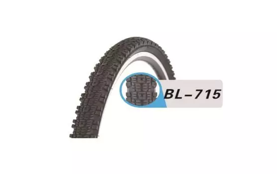 Покрышка велосипедная TRIX, 24"х 2.125 (57-507), TXBL-715, горная, средняя, черная, BL-715 BLACK