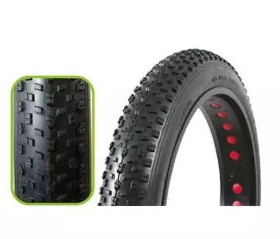 Покрышка велосипедная TRIX 24"x 4.0 (101-507) горная, 30 TPI, черная, TYTX-057-M