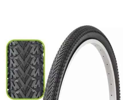 Покрышка велосипедная TRIX 26"x 2.125 (57-559) дорожная, 30 TPI, черная, TYTX-056-M