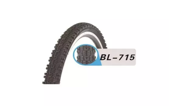 Покрышка велосипедная TRIX TXBL-715, 26"х 2.125, 57-559, горная, средняя, черная, BL-715 BLACK