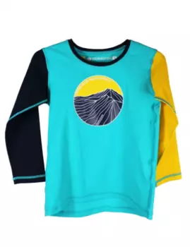 Футболка детская DIDRIKSONS SUNNY KIDS LONG SLEEVE UV TOP, длинный рукав, бирюзовый, 503664