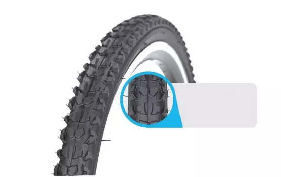 Покрышка велосипедня TRIX, 24"х 2.125 (57-507), TXBL-804, горная, средняя, черная, BL-804 BLACK