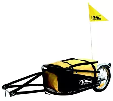 Прицеп M-WAVE для перевозки грузов до35кг сталь складн. колесо 16" с сумкой, 5-640081