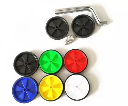 Приставные колеса 12"-18", в комплекте с кронштейнами и крепежом, 120 мм, зеленый, XG0681XG0712GR