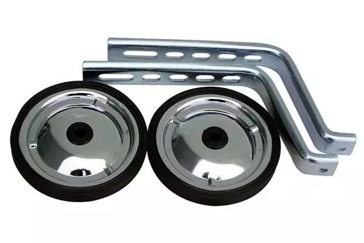 Приставные колеса HORST на 12-20", с крепежом, балансирные, металлические, 128 мм, хромир, 00-170603