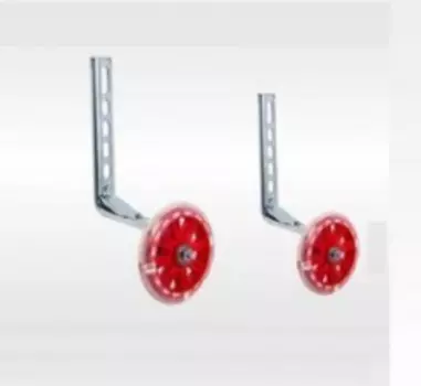 Приставные колеса, светящиеся, на подшипниках ABEC-7, 115 мм, 12"-20", красный, FWD3243044-83-2