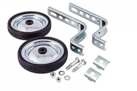 Приставные колеса TBS, металлические, 5"(125мм), на велосипед 12-20", комплект, WT-TX-08-31-BKSL