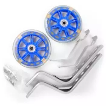 Приставные колеса Vinca Sport, 12"-20", ABEC7, сталь, колеса с подсветкой, HRS 03 blue