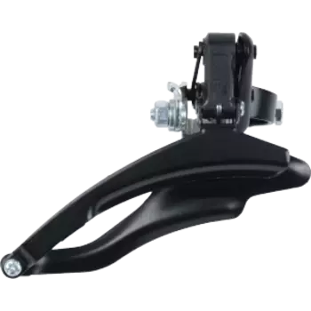 Переключатель передний неиндексный Vinca Sport, нижняя тяга, хомут 28,6 мм, макс. звезда 48Т, 15-21ск, черный, QD 05A