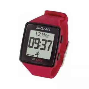 Пульсометр SIGMA iD.LIFE, Часы, до 18дней, USB, встроенный аккумулятор, 11 функций, красный, rouge, SIG_24620