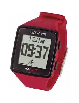 Пульсометр SIGMA iD.LIFE, Часы, до 18дней, USB, встроенный аккумулятор, 11 функций, красный, rouge, SIG_24620
