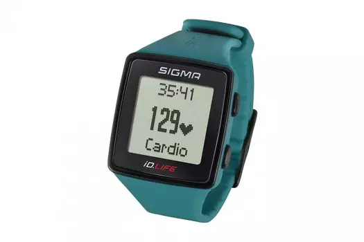 Пульсометр SIGMA iD.LIFE pine, часы, до 18дней, USB, встроенный аккумулятор, 11 функций, зелёный, green, SIG_24610