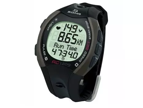 Пульсометр/спидометр для бега SIGMA 12.09 BLACK, 25102