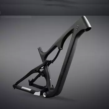 Рама карбоновая ICAN для фэтбайка двухподвес, размер, в комплекте задняя ось, рул колонка, SN04_1 ( размер S (16"))