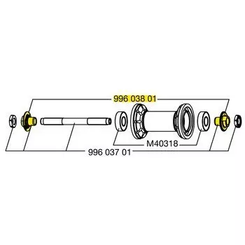 Распорная втулка подшипников колеса Mavic, 99603801