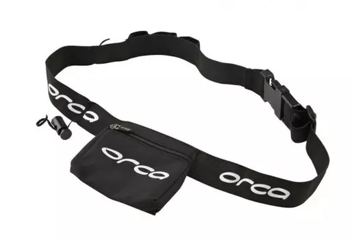 Ремень Orca RACE BELT WITH POCKET для номера с карманом, черный, 2015, BVAG
