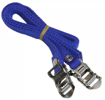 Ремешки для туклипсов WELLGO, нейлон, синие, пара, W-2