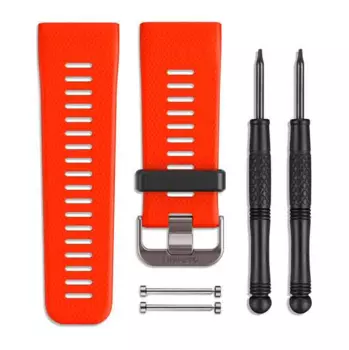 Ремешок сменный для смарт-часов Garmin vivoactive HR, Lava Red Reg, 010-12497-03