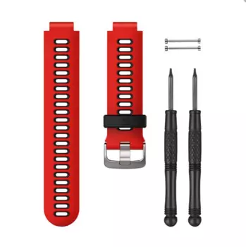 Ремешок сменный для спортивных часов Garmin Forerunner 735, красно-черный (лава), 010-11251-0N