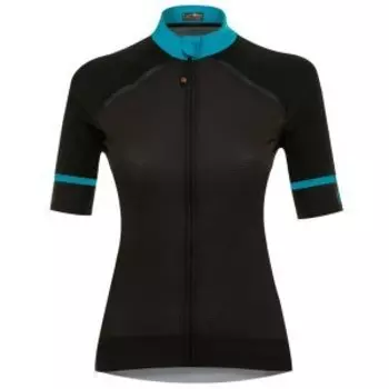 Велофутболка FUNKIER VOLTERRA-3 Women Elite Jersey, женская, черно-голубая, JW-838