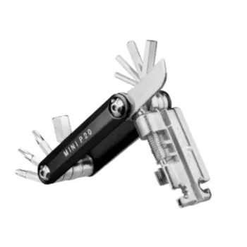 Мультитул TOPEAK MINI P20, 20 предметов, W/CHAINLINK TOOL, с чехлом, BLACK, TT2582B