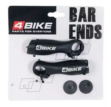 Рога для руля велосипедные 4BIKE MT-35AN, длина 98 мм, алюминий, индивидуальная упаковка, чёрный, ARV-BE-35AN-98B