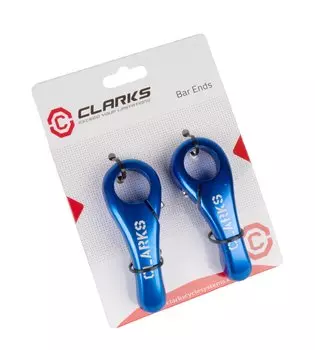 Рога для велосипеда CLARK`S алюм. короткие cb-02 "мини" слабоизогн. эргон. синие 3-321