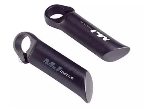 Рога велосипедные MJ CYCLE BE-1162, алюминий 6061, длина 110 мм, вес 120 г, черные, BE-1162