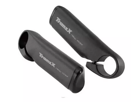 Рога велосипедные TRANZ X JD-894C1, гидроформованный алюминий 6061, длина 80 мм, вес 136 г, чёрные, JD-894 C1(80MM)