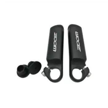 Рога велосипедные ZOOM MT-90A, алюминий, D22,2 мм, длина 104 мм, чёрные, MT-90A