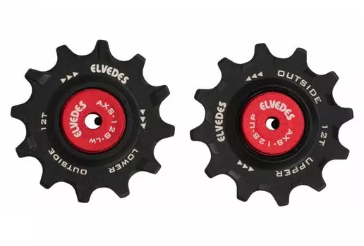 Ролик переключателя Elvedes 2х12, керамические гибридные подшипники, 2020097