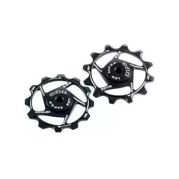 Ролики заднего переключателя A2Z Narrow wide, анодированый алюминий, 12T+14T, черный, NW-P14-1