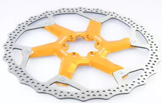 Ротор велосипедный A2Z SPV, 203mm, 6 болтов, рисунок DOT, оранжевый, SPV-203TD-5