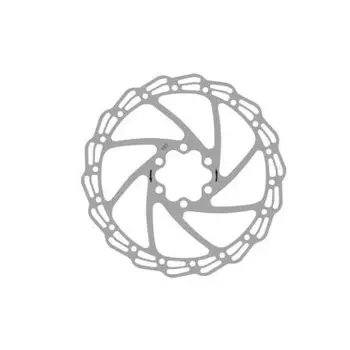 Ротор велосипедный ALHONGA HJ-DXR1806, 180мм, 6 болтов, нержавеющая сталь, серебристый, 6-171806