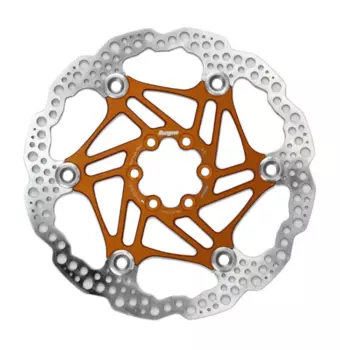 Ротор велосипедный "HOPE" FLOATING DISC, 180MM, 6 болтов, оранжевый. HBSP3301806FC