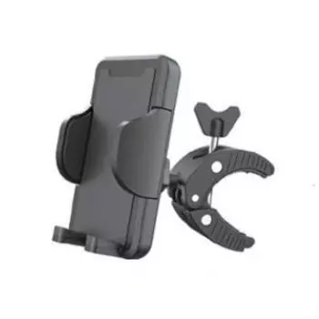 Держатель мобильного телефона велосипедный TRIX, крепление на руль, пластиковый, черный, PHTX081BK