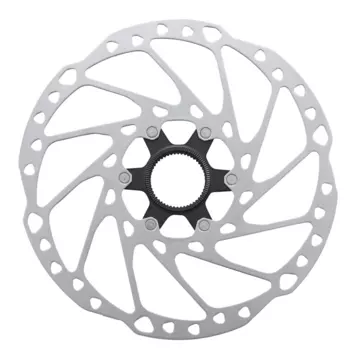 Ротор велосипедный Shimano RT64, 160мм, C.Lock, с стопорным кольцом, внешние шлицы, ESMRT64SEC