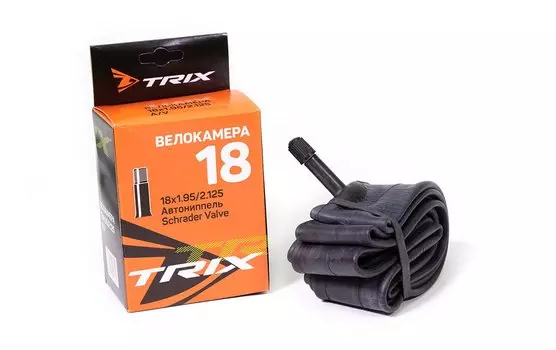 Камера велосипедная TRIX, 18x1.95/2.125 мм, автониппель, бутиловая