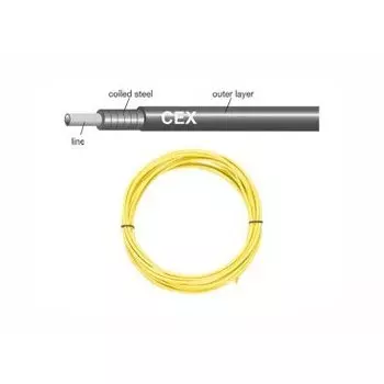 Рубашка тросика JAGWIRE CEX, со смазкой, 5мм, 9 метров, жёлтая, с заглушками, 60Y0024