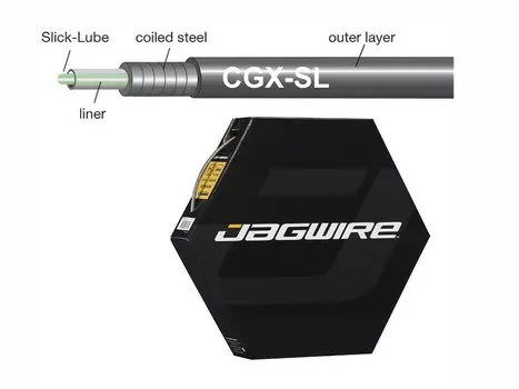 Рубашка тросика JAGWIRE CGX, со смазкой, 5мм, бухта 30 метров, "титан", BHL417