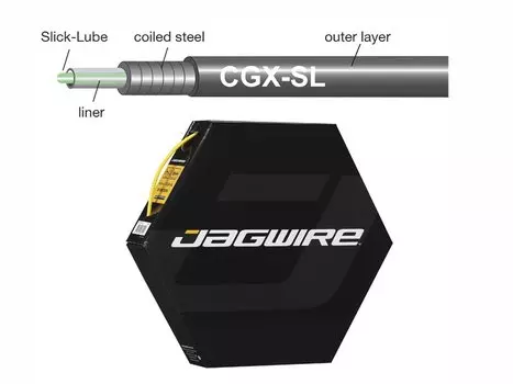 Рубашка тросика JAGWIRE CGX, со смазкой, 5мм, 1м , жёлтая, BHL412